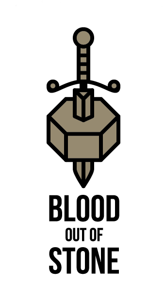 Blood out of Stone Giants Causeway Finn McCool Hexagonal Record Label Ulster Northern Ireland Baritone Electric Guitar Scorpion Jack